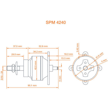 Spektrum SPMXAM4675 Avian 4240-1000Kv .25 Equivalent Brushless Outrunner Motor